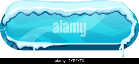 Cartoon Ice Game-Taste. Blauer gefrorener Stein Stock Vektor