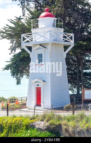 Historisches Blackett's Lighthouse, Maori Hill, Caroline Bay, Timaru (Te Tihi-o-Maru), Canterbury, Südinsel, Neuseeland Stockfoto