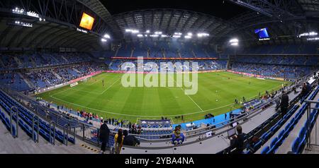 Posen, Polen - 11. Oktober 2024: Panoramablick auf das Posen-Stadion (Enea-Arena) in Posen vor dem Spiel der UEFA Nations League Ukraine gegen Georgien. Fassungsvermögen 42.837 Stockfoto