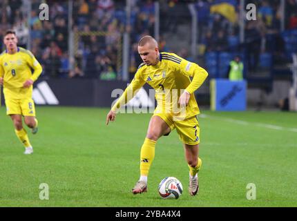 Posen, Polen - 11. Oktober 2024: Mykhailo Mudryk aus der Ukraine im Spiel der UEFA Nations League Ukraine gegen Georgien im Posen-Stadion Stockfoto