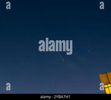 Comet Tsuchinshan-Atlas, der C 2023 A3 Blick von North Bethesda, Maryland Stockfoto