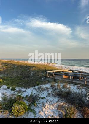 Henderson Beach State Park Upper View vom Walkway Stockfoto