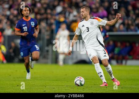 München, Deutschland. Oktober 2024. MÜNCHEN, DEUTSCHLAND - 14. OKTOBER: Waldemar Anton (Deutschland) während der UEFA Nations League 2024/2025 Ein Gruppenspiel zwischen Deutschland und den Niederlanden am 14. Oktober 2024 in München. (Foto: Pieter van der Woude/Orange Pictures) Credit: Orange Pics BV/Alamy Live News Stockfoto