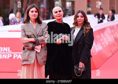 ELISA Fuksas, Doriana Mandrelli und Lavinia Fuksas besuchen den roten Teppich „Marko Polo“ während des 19. Rom Film Festivals im Auditorium Parco Della Mus Stockfoto