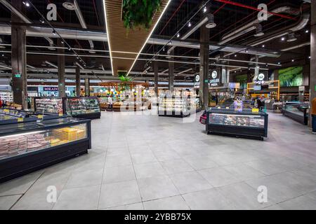 Riesige Halle für Frischeprodukte, Gewinner, Supermarkt, Tribeca Mall, Einkaufszentrum, riesig, gigantisch, mordern, Indischer Ozean, Insel, Mauritius, Stockfoto