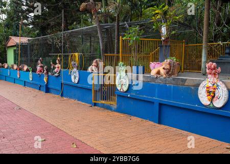 Hindu-Tempel, Mandir de Medines, Flic en FLAC, Indischer Ozean, Insel, Mauritius, Afrika mcpins *** Hindutempel, Mandir de Medines, Flic en FLAC, Ind Stockfoto