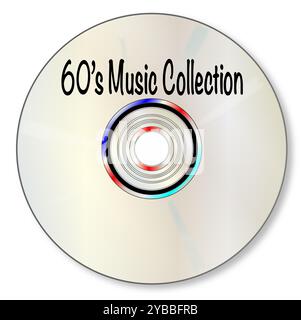 Eine Musik-DVD auf weißem Hintergrund mit der legendären Musiksammlung der 60er Jahre Stockfoto