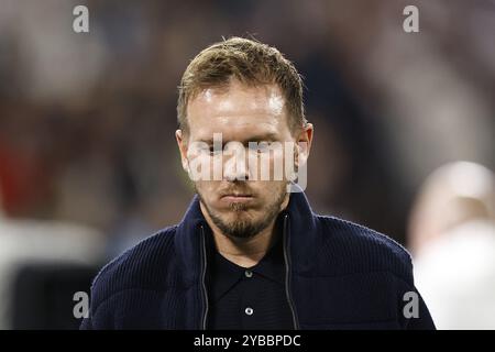 MÜNCHEN - Deutschland-Trainer Julian Nagelsmann vor dem Spiel der UEFA Nations League zwischen Deutschland und den Niederlanden am 14. Oktober 2024 in der Allianz Arena in München. ANP | HOLLAND HEIGHT | MAURICE VAN STEEN Stockfoto