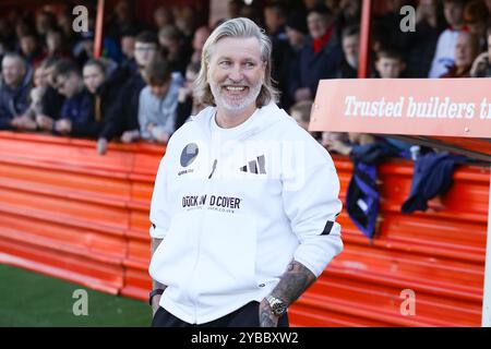 Robbie Savage, Manager von Macclesfield während des FA Cup Spiels zwischen Tamworth und Macclesfield Stockfoto