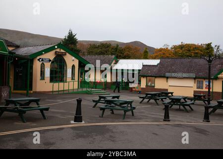 Bahnhof Snowdon Mountain in Llanberis, Gwynedd, Nordwest-Wales Stockfoto