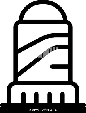 Das einfache Strichsymbol steht für ein Deodorant, das langanhaltende Frische bietet Stock Vektor