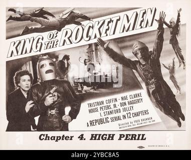 King of the Rocket Men (Republik, 1949) Titel Lobbykarte - Kapitel 4, „hohe Gefahr“ Stockfoto