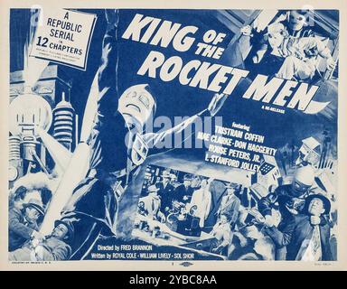 King of the Rocket Men (Republik, R-1956). Titel Lobby Card, seriell in 12 Kapiteln Stockfoto