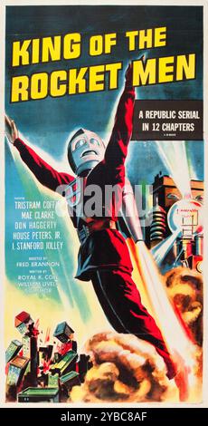 King of the Rocket Men 1949 (Republik, Remake-Poster 1956) Stockfoto
