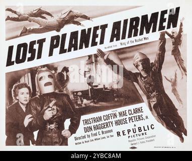 Lost Planet Airmen (Republik, 1951) Science Fiction. Filmversion der Serie King of the Rocket Men aus dem Jahr 1949 Stockfoto