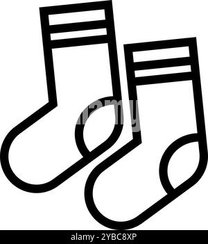 Einfaches Paar Socken-Symbol. Editierbarer Vektor. Stock Vektor