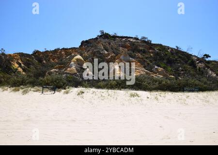 Pinnacles farbige Sandinsel K'gari Stockfoto