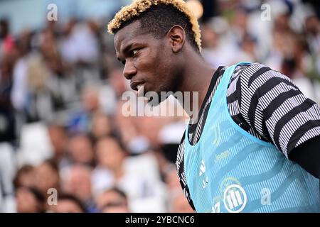 Torino, Italien. August 2023. Foto Marco Alpozzi/LaPresse 27 Agosto 2023 - Turin, Italien - Sport, Calcio - Juventus vs Bologna - Serie A TIM 2023/2024 - Allianz Stadium. Nella Foto: Paul Pogba (FC Juventus) Foto Marco Alpozzi/LaPresse 27. August 2023 - Turin, Italien Sport, Fußball - Juventus vs Bologna - italienische Fußballmeisterschaft der Serie A 2023/2024 - Allianz Stadium. Im Bild: Paul Pogba (Juventus FC) Credit: LaPresse/Alamy Live News Stockfoto