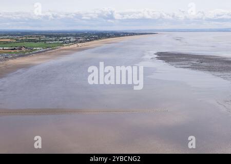 Brean Beach von Brean Down, North Somerset, England Stockfoto