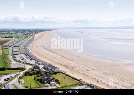 Brean Beach von Brean Down, North Somerset, England Stockfoto