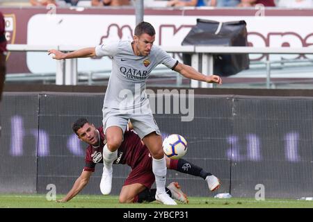 Foto Luciano Rossi/AS Roma/LaPresse19/08/2018 Turin ( Italia) Sport Calcio Turin - AS Roma Campionato di Calcio Serie A Tim 2018 2019 Stadio Olimpico Grande Torino di Torino Nella Foto: Kevin Strootman Foto Luciano Rossi/Roma/LaPresse 19/08/2018 Turin (Italien) Sport Fußball Turin - AS Roma Football Championship League A Tim 2018 2019 Olimpic Stadion Grande Torino von Turin im Bild: Kevin Strootman Stockfoto