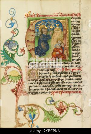 Initial C: The Quony in the Garden; Gebetsbuch, um 1470–1480. Stockfoto