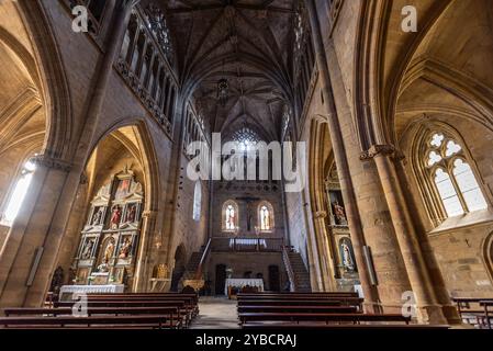 Kirche San Salvador in Getaria, Baskenland, Spanien, Europa Stockfoto