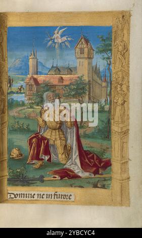 David im Gebet; Buch der Stunden, 1478. Stockfoto