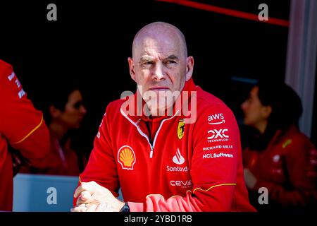 Austin, USA. Oktober 2024. 17. Oktober 2024 - Jock Clear (GBR) - Scuderia Ferrari Academy während des Formel 1 Pirelli United States Grand Prix 2024, der auf dem Circuit of Americas in Austin, TX (USA), 18.-20. September 2024 stattfinden soll (Foto: Alessio de Marco/SIPA USA) Credit: SIPA USA/Alamy Live News Stockfoto