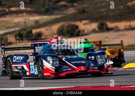 23 GARG Bijou (usa), SCHERER Fabio (SWI), DI RESTA Paul (gbr), United Autosports, Oreca 07 - Gibson, Aktion während der 4 Stunden von Portimao 2024, 6. Runde der European Le Mans Series 2024 auf dem Algarve International Circuit vom 16. Bis 19. Oktober 2024 in Portimao, Portugal Stockfoto