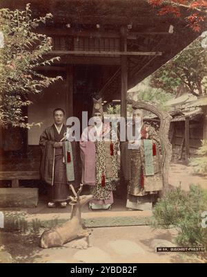 Buddhistische Priester, 1870er-1890er Jahre Stockfoto