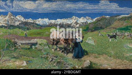 Frühling in den Alpen, 1897. Stockfoto