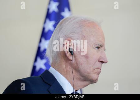 Staatsbesuch des amerikanischen Präsidenten, Joseph R. Biden Jr. Besuch des Präsidenten der Vereinigten Staaten von Amerika, Joseph R. Biden Jr., in Deutschland. Presseerklärungen des amerikanischen Präsidenten im Bundeskanzleramt Berlin Berlin GER *** Staatsbesuch des Präsidenten der Vereinigten Staaten von Amerika, Joseph R Biden Jr. Besuch des Präsidenten der Vereinigten Staaten von Amerika, Joseph R Biden Jr. In Deutschland Presseerklärungen des amerikanischen Präsidenten im Bundeskanzleramt Berlin GER Stockfoto
