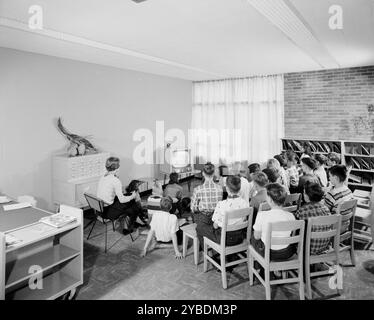 Grout Park School, Hamburg St., Schenectady, New York, 1954. Stockfoto