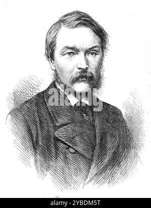 Movers and Seconders of the Address in the Lords and Commons: Major J. G. C. Hamilton, M.P., 1871. John Glencairn Carter Hamilton, Esq., M.P. für South Lanarkshire, der die Adresse im House of Commons verlegte, trat 1847 in die 2nd Life Guards ein. Er trat 1860 im Rang eines Captain in den Ruhestand und war seit 1856 Major der Queen’s Own (Glasgow) Yeomanry und seit 1865 Vize-Lieutenant von Lanarkshire. In der Politik ist er besonders für eine Bildung, die in ein wahrhaftiges nationales System ausgedehnt wird, aber er ist für die Effizienz der Armee und der Navy, die erstere BE, da sie erhalten bleiben Stockfoto