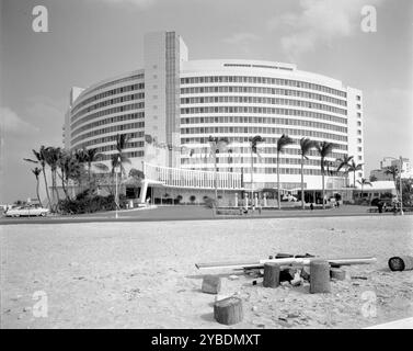 Fontainebleau Hotel, Miami Beach, Florida, 1955. Stockfoto