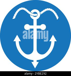 Ankersymbol Vektor Illustration Logo Design Stock Vektor
