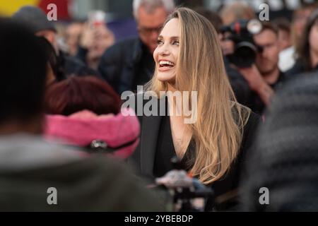 London, Großbritannien. Oktober 2024. Im Bild: Angelina Jolie nimmt an der Headline Gala für „Maria“ beim 68. BFI London Film Festival in der Royal Festival Hall in Southbank Teil. Quelle: Justin Ng/Alamy Live News Stockfoto