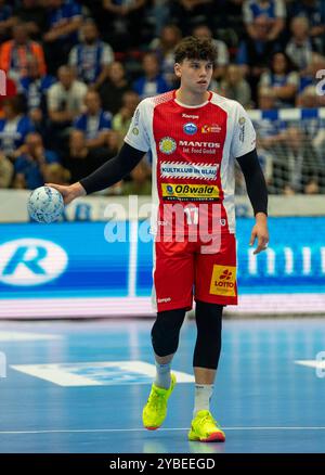 Gummersbach, Deutschland. Oktober 2024. Marko Grgic (ThSV Eisenach, #17) VfL Gummersbach - ThSV Eisenach, 18.10.2024, Handball Daikin HBL Handball Bundesliga, 7. Spieltag Credit: dpa/Alamy Live News Stockfoto