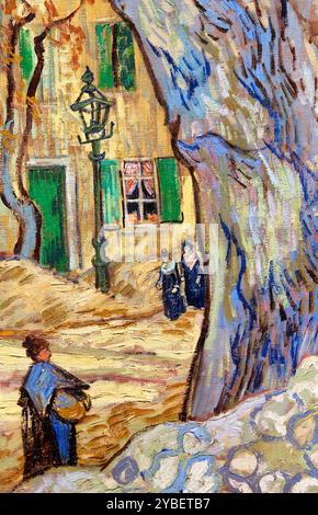 Detail, The Large Plane Trees (Road Menders at Saint-Rémy), 1889, Vincent Van Gogh (1853-1890), Poets & Lovers Exhibition, National Gallery, London, Großbritannien. Stockfoto