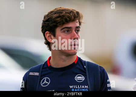 Austin, USA. Oktober 2024. Franco Colapinto aus Argentinien fuhr den (43) Williams Racing FW46 Mercedes während des Formel 1 Pirelli United States Grand Prix 2024. Quelle: Alessio Morgese/Alessio Morgese/Emage/Alamy Live News Stockfoto