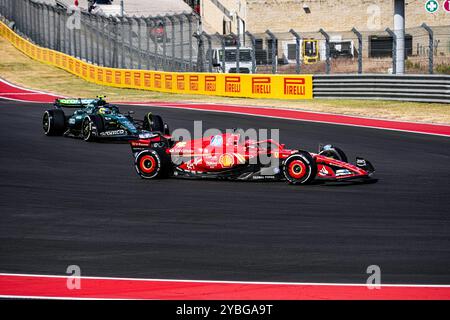 Austin, Texas, USA. Oktober 2024. Charles Leclerc (MON) - Scuderia Ferrari - Ferrari SF-24 - Ferrari während des Grand Prix 2024 von Pirelli der Vereinigten Staaten von Amerika, der auf dem Circuit of Americas in Austin, TX (USA), 18.-20. September 2024 stattfinden soll (Abbildung: © Alessio de Marco/ZUMA Press Wire) NUR REDAKTIONELLE VERWENDUNG! Nicht für kommerzielle ZWECKE! Stockfoto