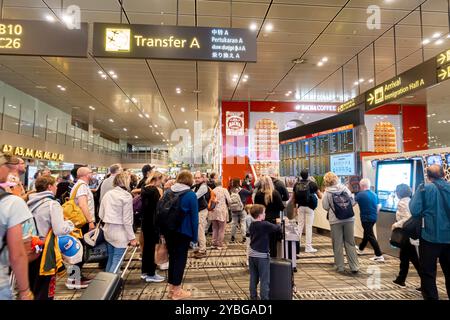 Flughafen Singapur Terminal 3, Transfer Terminal für Flugverbindungen Stockfoto