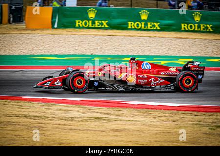 Austin, Texas, USA. Oktober 2024. Charles Leclerc (MON) - Scuderia Ferrari - Ferrari SF-24 - Ferrari während des Grand Prix 2024 von Pirelli der Vereinigten Staaten von Amerika, der auf dem Circuit of Americas in Austin, TX (USA), 18.-20. September 2024 stattfinden soll (Abbildung: © Alessio de Marco/ZUMA Press Wire) NUR REDAKTIONELLE VERWENDUNG! Nicht für kommerzielle ZWECKE! Stockfoto