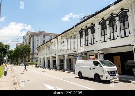 Owen Rd Singapur - Geschäfte, Unternehmen, Little India Singapur Stockfoto