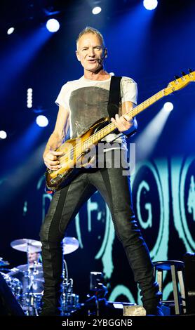 18. Oktober 2024, Austin, Texas, USA: STING tritt auf der Germania Super Stage beim F1 Grand Prix der Vereinigten Staaten in Austin Texas auf. (Credit Image: © Hoss McBain/ZUMA Press Wire) NUR REDAKTIONELLE VERWENDUNG! Nicht für kommerzielle ZWECKE! Stockfoto