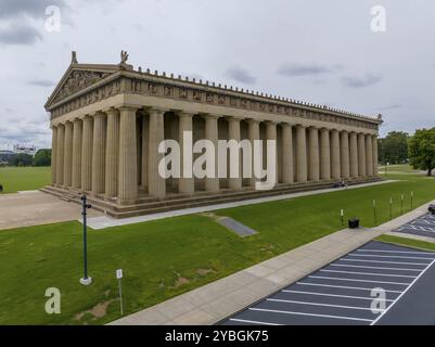 Luftaufnahme des Parthenon im Centennial Park, Nashville Tennessee Stockfoto