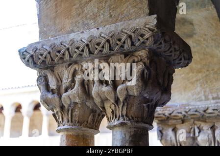 In der Nähe der Hauptstadt der romanischen Architektur in das Kloster von Santo Domingo de Silos Abtei Stockfoto