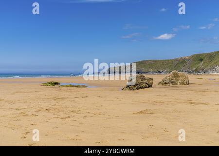 Watergate Bay in der Nähe von Newquay, Cornwall, England, Großbritannien Stockfoto