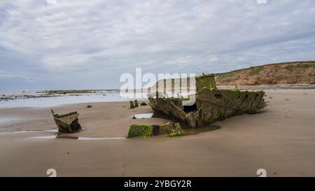 Das Schiffswrack von ST Pasages zwischen Ballasalla und Sartfield, Michael, Isle of man, Europa Stockfoto